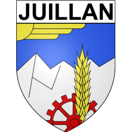 Pegatinas escudo de armas de Juillan adhesivo de la etiqueta engomada