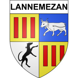 Lannemezan Sticker wappen, gelsenkirchen, augsburg, klebender aufkleber