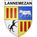 Pegatinas escudo de armas de Lannemezan adhesivo de la etiqueta engomada
