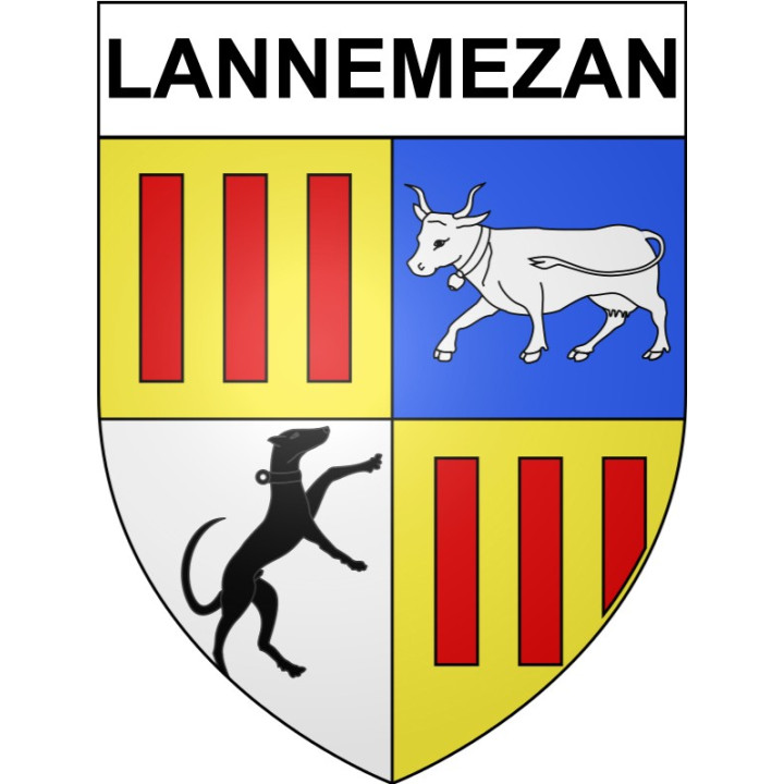 Lannemezan Sticker wappen, gelsenkirchen, augsburg, klebender aufkleber