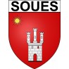 Soues 65 ville Stickers blason autocollant adhésif