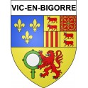 Vic-en-Bigorre 65 ville Stickers blason autocollant adhésif