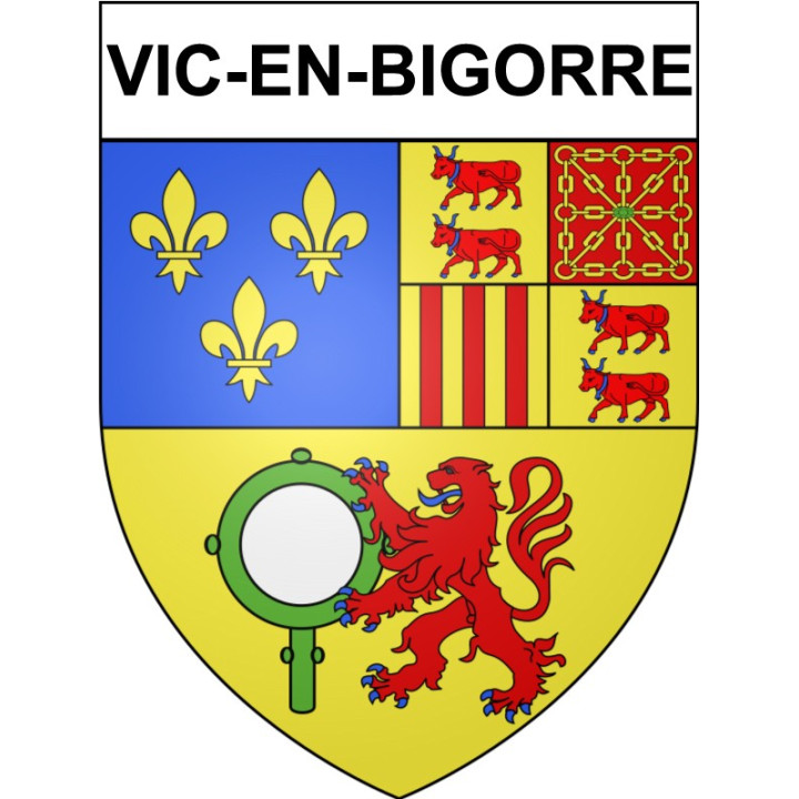 Vic-en-Bigorre 65 ville Stickers blason autocollant adhésif