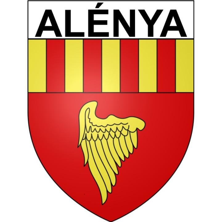 Pegatinas escudo de armas de Alénya adhesivo de la etiqueta engomada