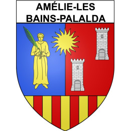 Amélie-les-Bains-Palalda Sticker wappen, gelsenkirchen, augsburg, klebender aufkleber