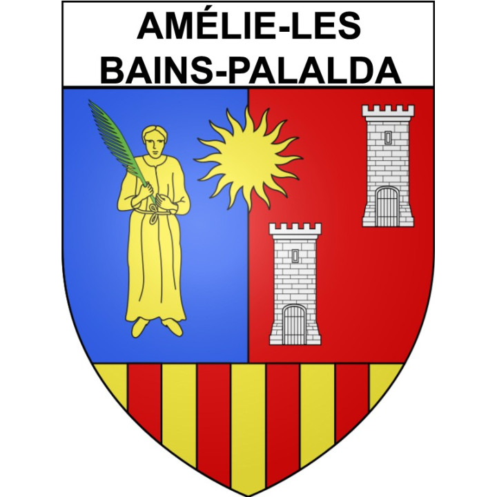 Amélie-les-Bains-Palalda Sticker wappen, gelsenkirchen, augsburg, klebender aufkleber