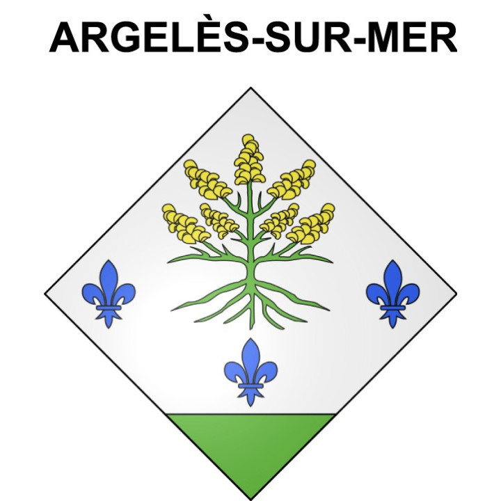 Argelès-sur-Mer Sticker wappen, gelsenkirchen, augsburg, klebender aufkleber