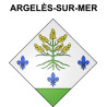 Argelès-sur-Mer Sticker wappen, gelsenkirchen, augsburg, klebender aufkleber