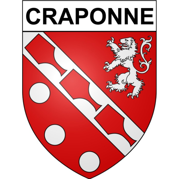 Craponne Sticker wappen, gelsenkirchen, augsburg, klebender aufkleber