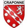 Pegatinas escudo de armas de Craponne adhesivo de la etiqueta engomada
