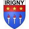 Pegatinas escudo de armas de Irigny adhesivo de la etiqueta engomada