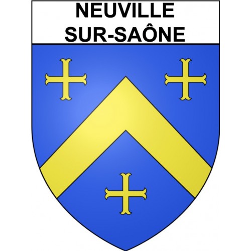 Neuville-sur-Saône Sticker wappen, gelsenkirchen, augsburg, klebender aufkleber