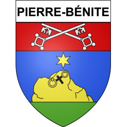 Pegatinas escudo de armas de Pierre-Bénite adhesivo de la etiqueta engomada