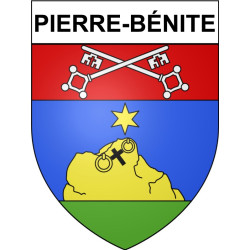 Pegatinas escudo de armas de Pierre-Bénite adhesivo de la etiqueta engomada