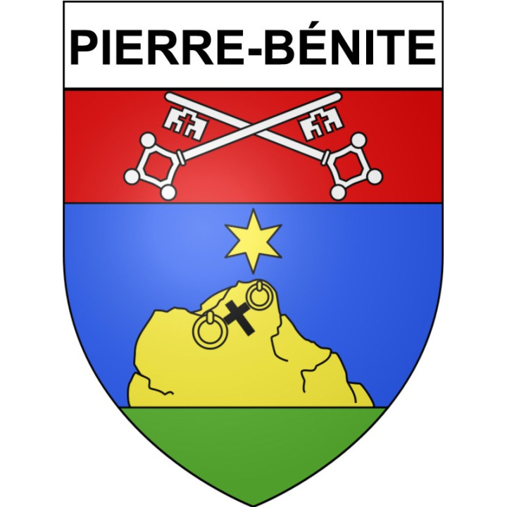 Pierre-Bénite Sticker wappen, gelsenkirchen, augsburg, klebender aufkleber