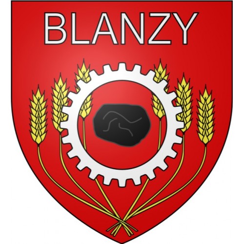 Blanzy 71 ville Stickers blason autocollant adhésif