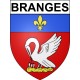 Pegatinas escudo de armas de Branges adhesivo de la etiqueta engomada