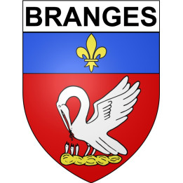 Branges 71 ville Stickers blason autocollant adhésif