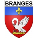 Branges 71 ville Stickers blason autocollant adhésif