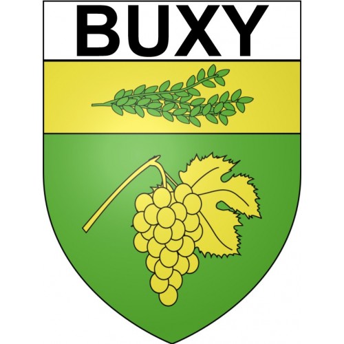 Pegatinas escudo de armas de Buxy adhesivo de la etiqueta engomada