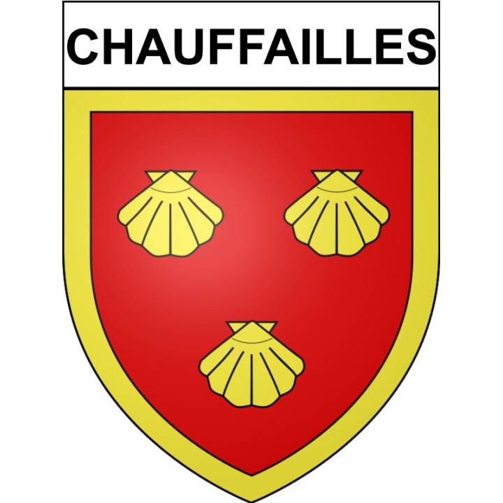 Pegatinas escudo de armas de Chauffailles adhesivo de la etiqueta engomada