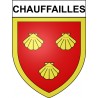 Pegatinas escudo de armas de Chauffailles adhesivo de la etiqueta engomada