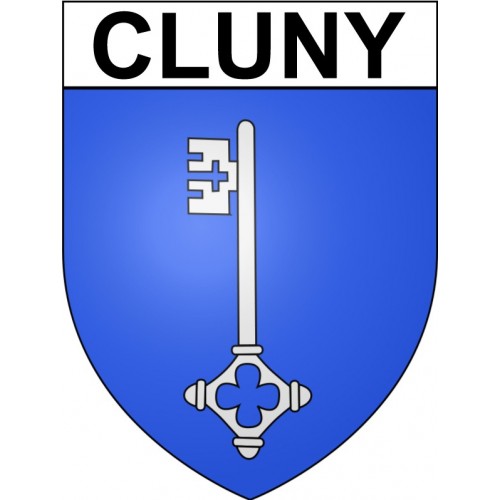 Pegatinas escudo de armas de Cluny adhesivo de la etiqueta engomada