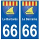 66 Le Barcarès blason autocollant plaque ville