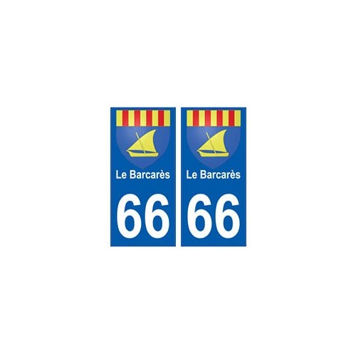 66 Le Barcarès blason autocollant plaque ville