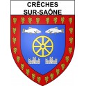 Crêches-sur-Saône Sticker wappen, gelsenkirchen, augsburg, klebender aufkleber