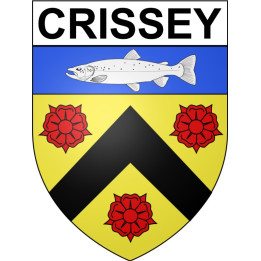 Pegatinas escudo de armas de Crissey adhesivo de la etiqueta engomada