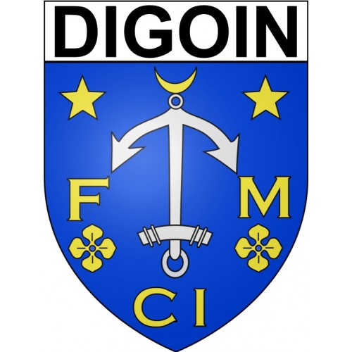 Digoin 71 ville Stickers blason autocollant adhésif