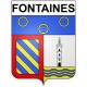 Pegatinas escudo de armas de Fontaines adhesivo de la etiqueta engomada