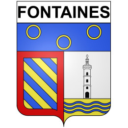 Fontaines 71 ville Stickers blason autocollant adhésif