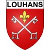 Pegatinas escudo de armas de Louhans adhesivo de la etiqueta engomada