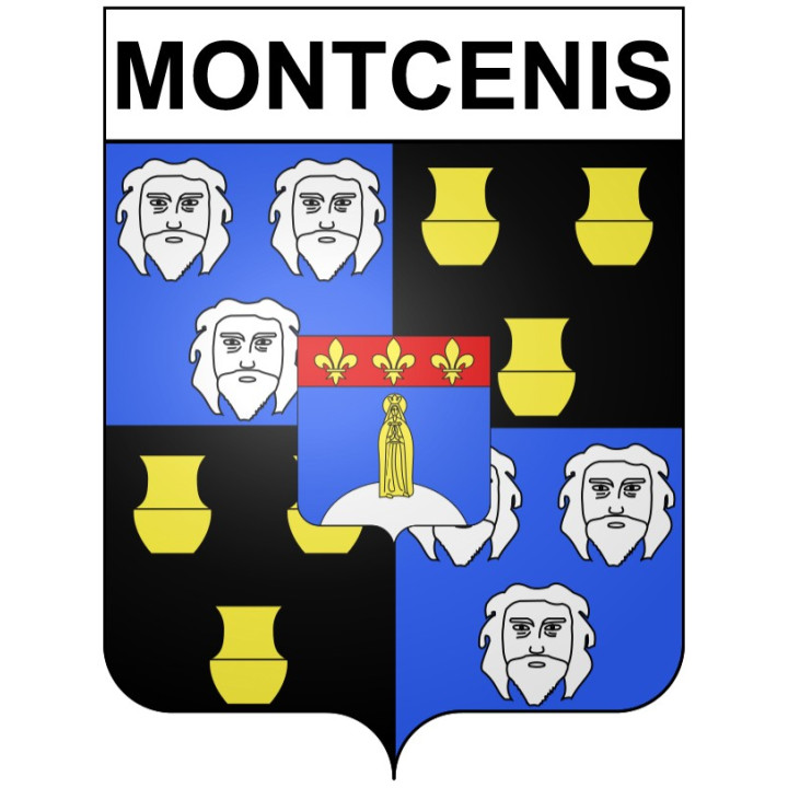 Montcenis Sticker wappen, gelsenkirchen, augsburg, klebender aufkleber