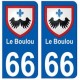 66 Le Boulou blason autocollant plaque ville