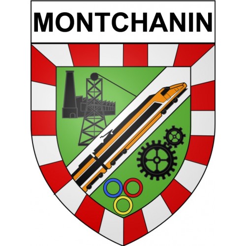 Montchanin Sticker wappen, gelsenkirchen, augsburg, klebender aufkleber