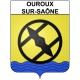 Pegatinas escudo de armas de Ouroux-sur-Saône adhesivo de la etiqueta engomada