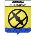 Ouroux-sur-Saône 71 ville Stickers blason autocollant adhésif