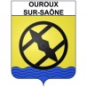 Stickers coat of arms Ouroux-sur-Saône adhesive sticker