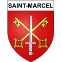 Stickers coat of arms Saint-Marcel adhesive sticker