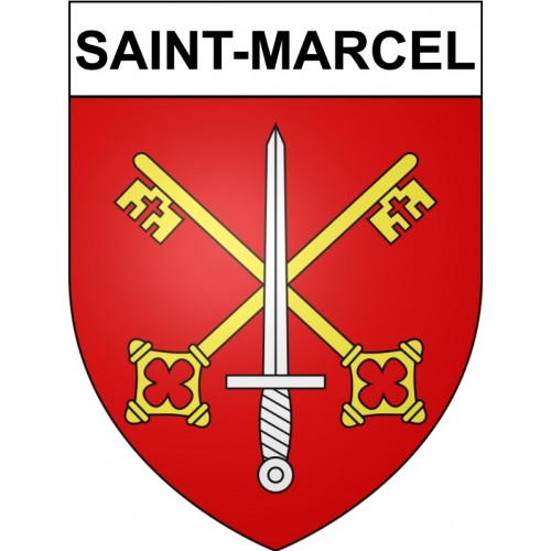 Stickers coat of arms Saint-Marcel adhesive sticker