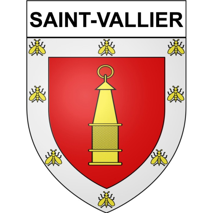 Pegatinas escudo de armas de Saint-Vallier adhesivo de la etiqueta engomada