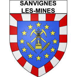 Stickers coat of arms Sanvignes-les-Mines adhesive sticker