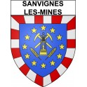 Adesivi stemma Sanvignes-les-Mines adesivo