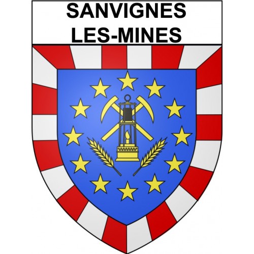 Adesivi stemma Sanvignes-les-Mines adesivo