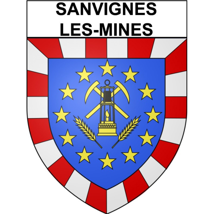 Sanvignes-les-Mines Sticker wappen, gelsenkirchen, augsburg, klebender aufkleber