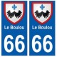 66 Le Boulou blason autocollant plaque ville
