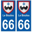 66 Le Boulou blason autocollant plaque ville